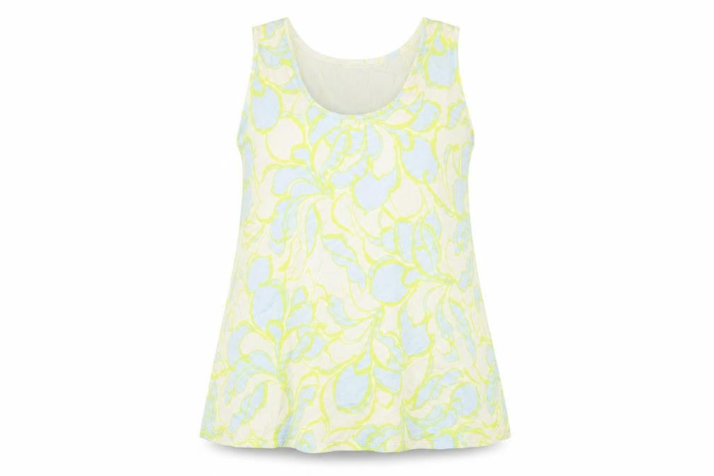 Marks & Spencer Womens Multicoloured Geometric Polyester Basic Tank Size 24 Scoop Neck
