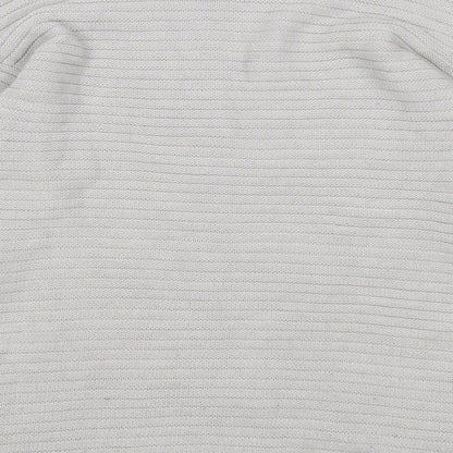 Peacocks Womens Grey Round Neck Acrylic Pullover Jumper Size S