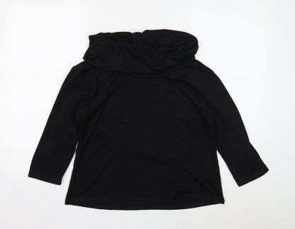 Classics Womens Black Roll Neck Polyester Pullover Jumper Size 14