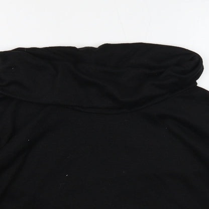 Classics Womens Black Roll Neck Polyester Pullover Jumper Size 14