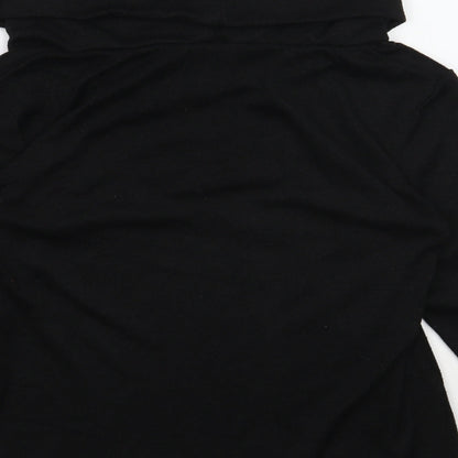 Classics Womens Black Roll Neck Polyester Pullover Jumper Size 14