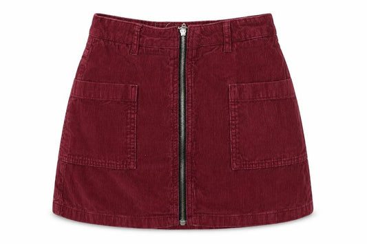 Topshop Womens Purple Cotton Mini Skirt Size 6 Zip