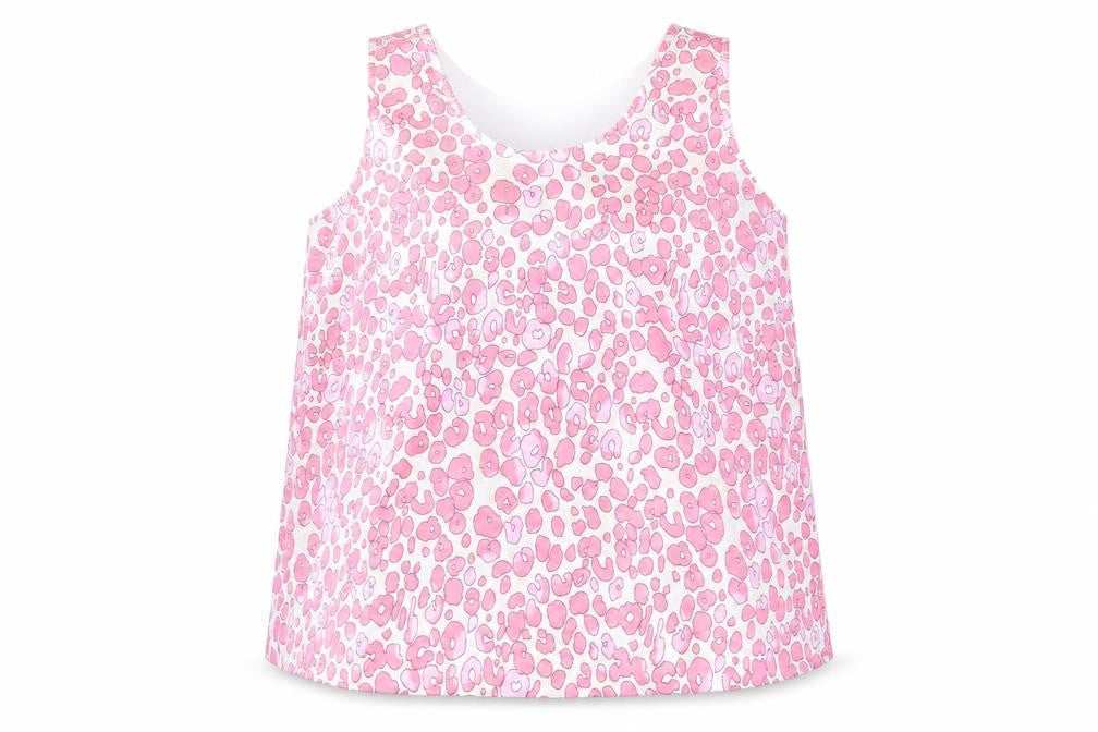 Marks & Spencer Womens Pink Animal Print Polyester Basic Tank Size 20 Scoop Neck