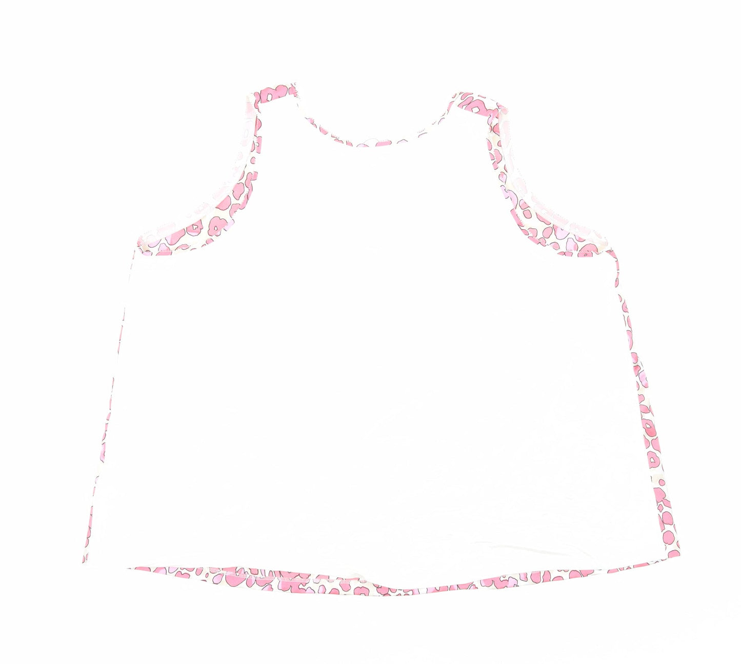 Marks and Spencer Womens Pink Animal Print Polyester Basic Tank Size 20 Scoop Neck
