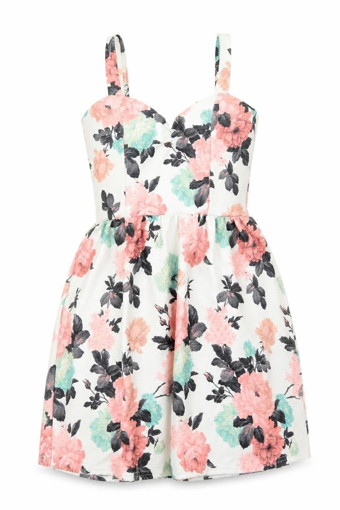 Select Womens Multicoloured Floral Polyester Tank Dress Size 10 Sweetheart Pullover