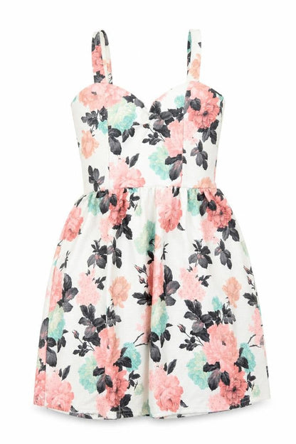 Select Womens Multicoloured Floral Polyester Tank Dress Size 10 Sweetheart Pullover