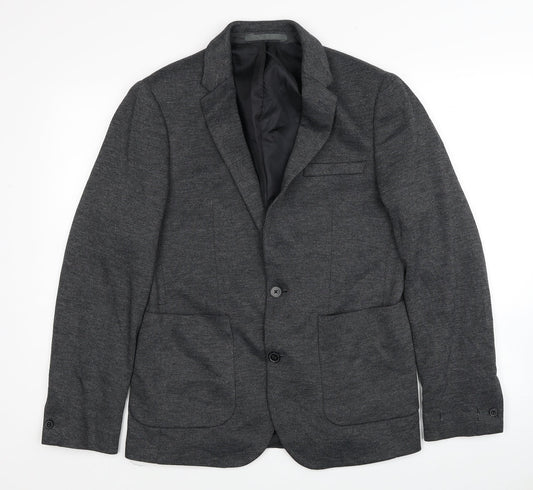 Burton Mens Grey Viscose Jacket Blazer Size 38