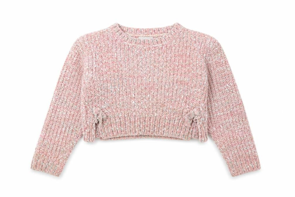 Matalan Girls Pink Round Neck Polyester Pullover Jumper Size 8 Years Pullover