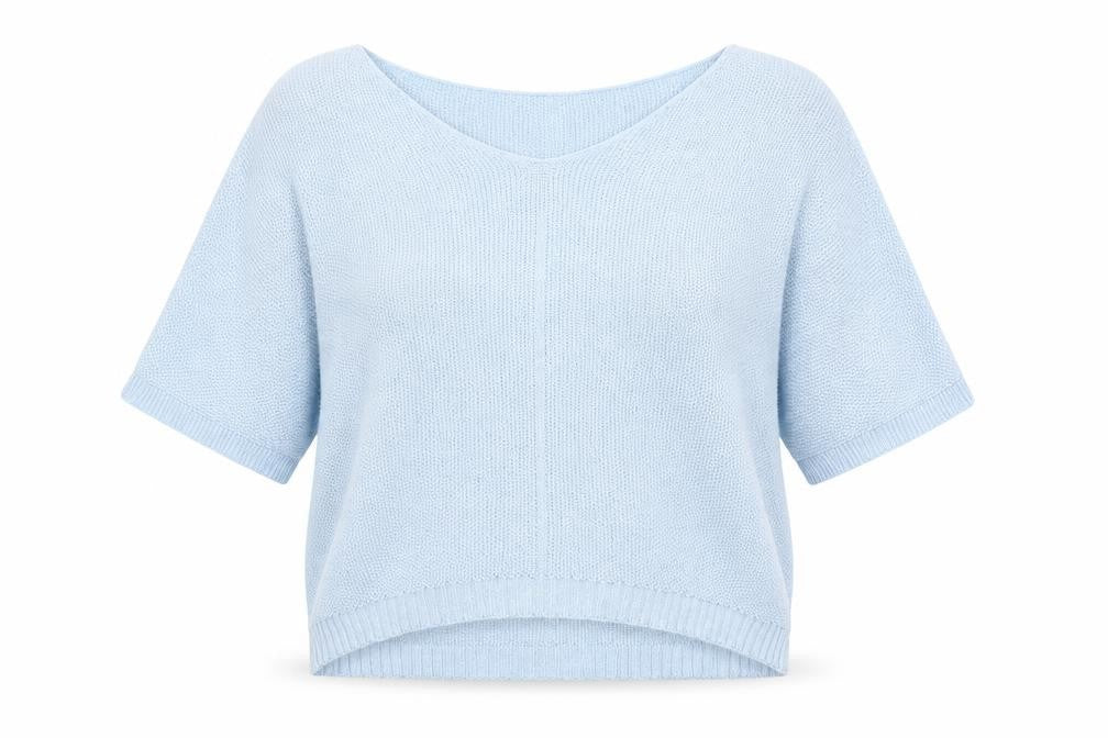 Alexara Womens Blue Round Neck Modal Pullover Jumper One Size
