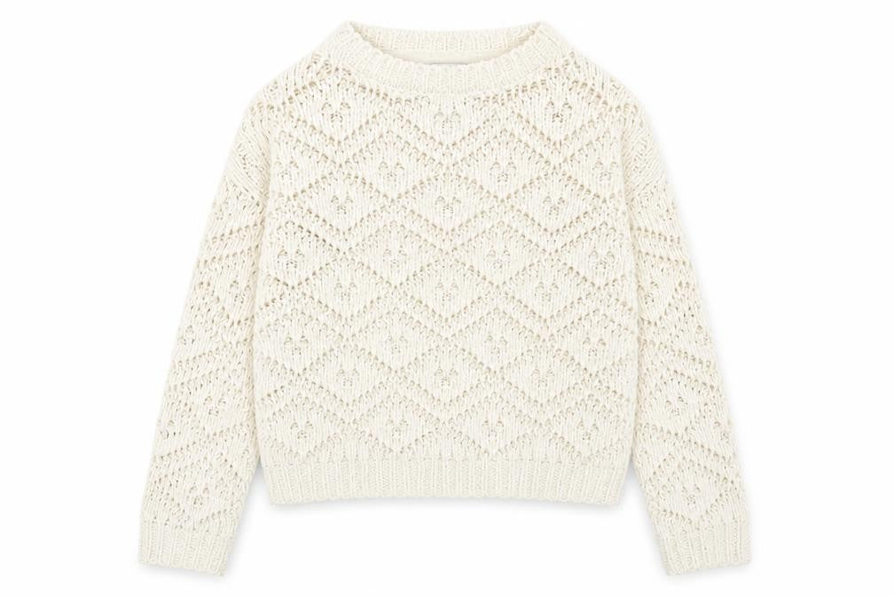 Primark Girls White Geometric Polyester Pullover Sweatshirt Size 8-9 Years Pullover