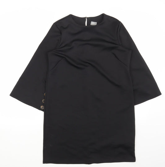 ASOS Womens Black Polyester Shift Size 8 Boat Neck Pullover