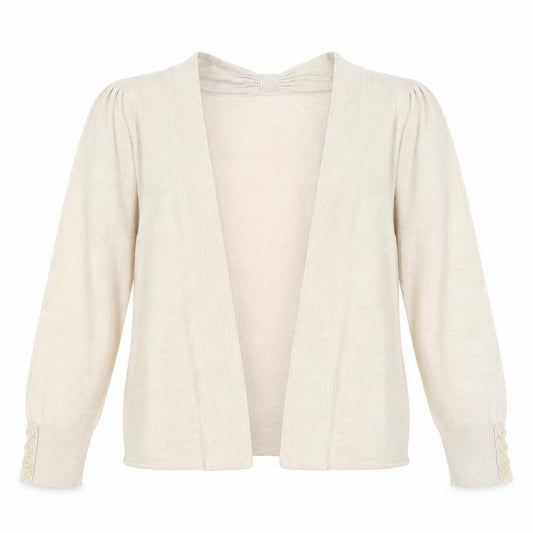 Wallis Girls Beige V-Neck Viscose Cardigan Jumper Size S