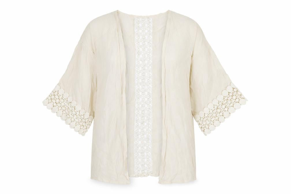 Blooming Marvellous Womens White Geometric Viscose Basic Blouse Size M V-Neck