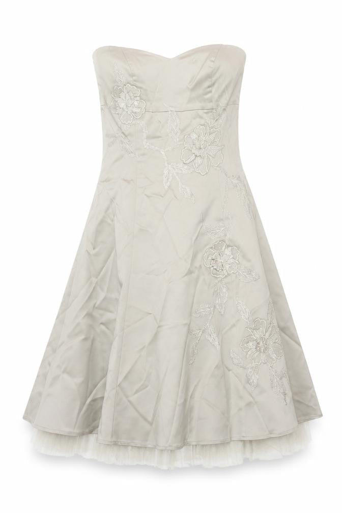 Warehouse Womens Ivory Acetate A-Line Size 12 Square Neck Zip