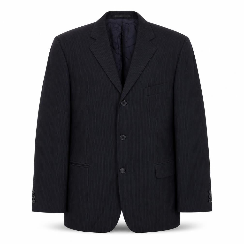 Burton Mens Blue Striped Wool Jacket Blazer Size 42