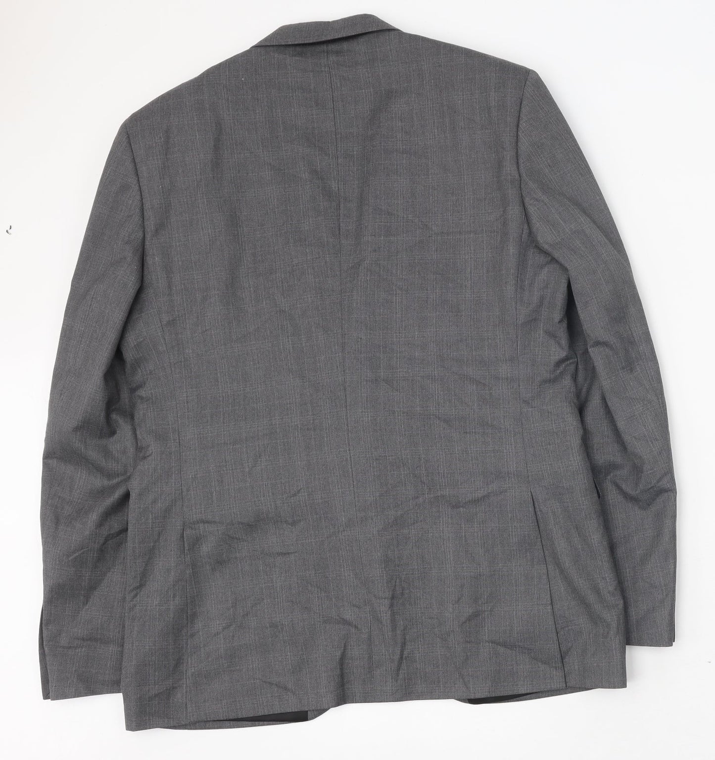 Burton Mens Grey Plaid Polyester Jacket Blazer Size 42