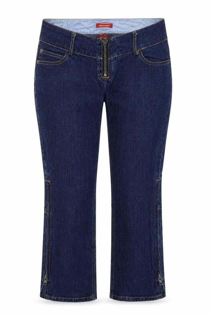 blueasphat Womens Blue Polyester Straight Jeans Size 30 in Relaxed Zip
