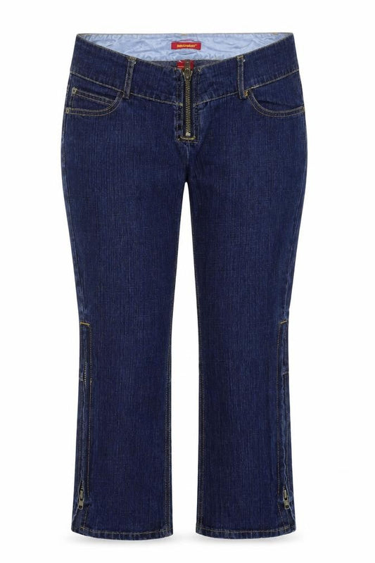 blueasphat Womens Blue Polyester Straight Jeans Size 30 in Relaxed Zip