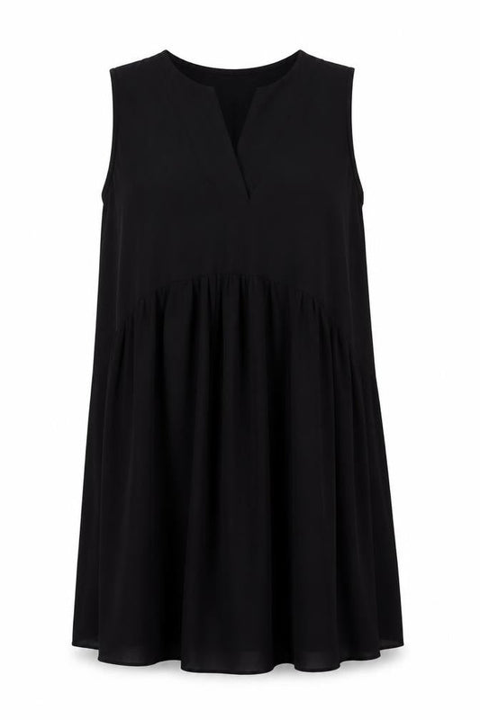 Next Womens Black Polyester Trapeze & Swing Size 14 V-Neck Pullover
