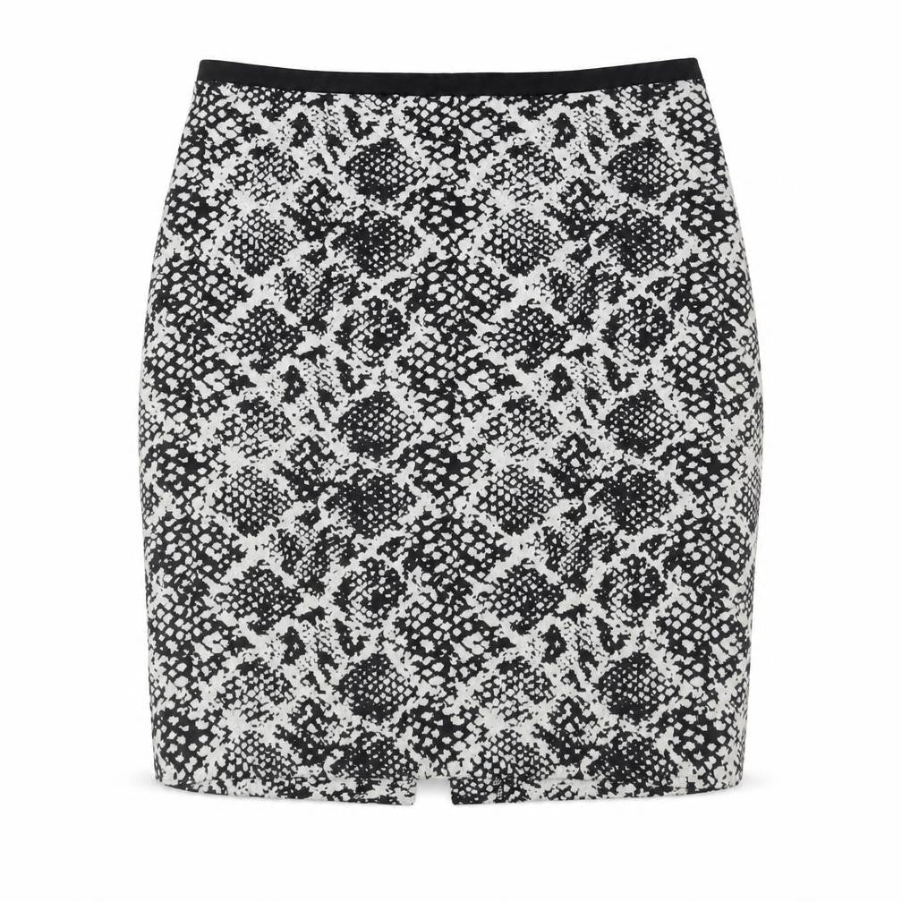 H&M Womens Black Geometric Polyester Bandage Skirt Size M