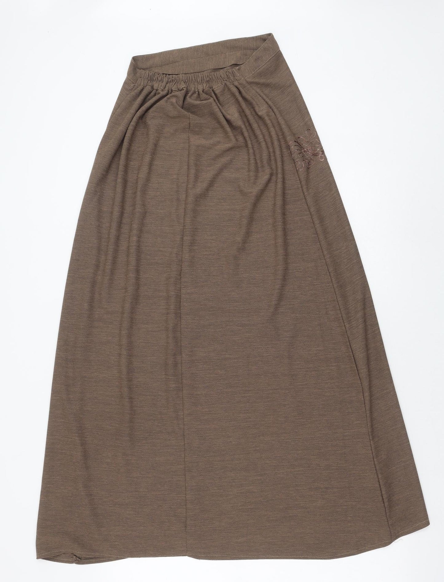 Preworn Womens Brown Polyester A-Line Skirt Size 26 in