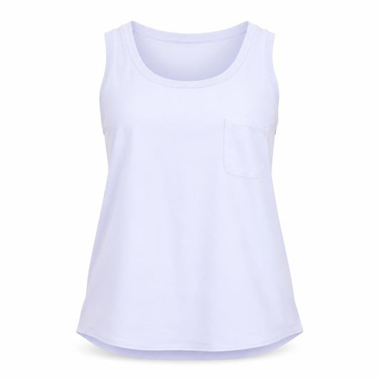 Papaya Womens Blue Polyester Basic Tank Size 12 Scoop Neck