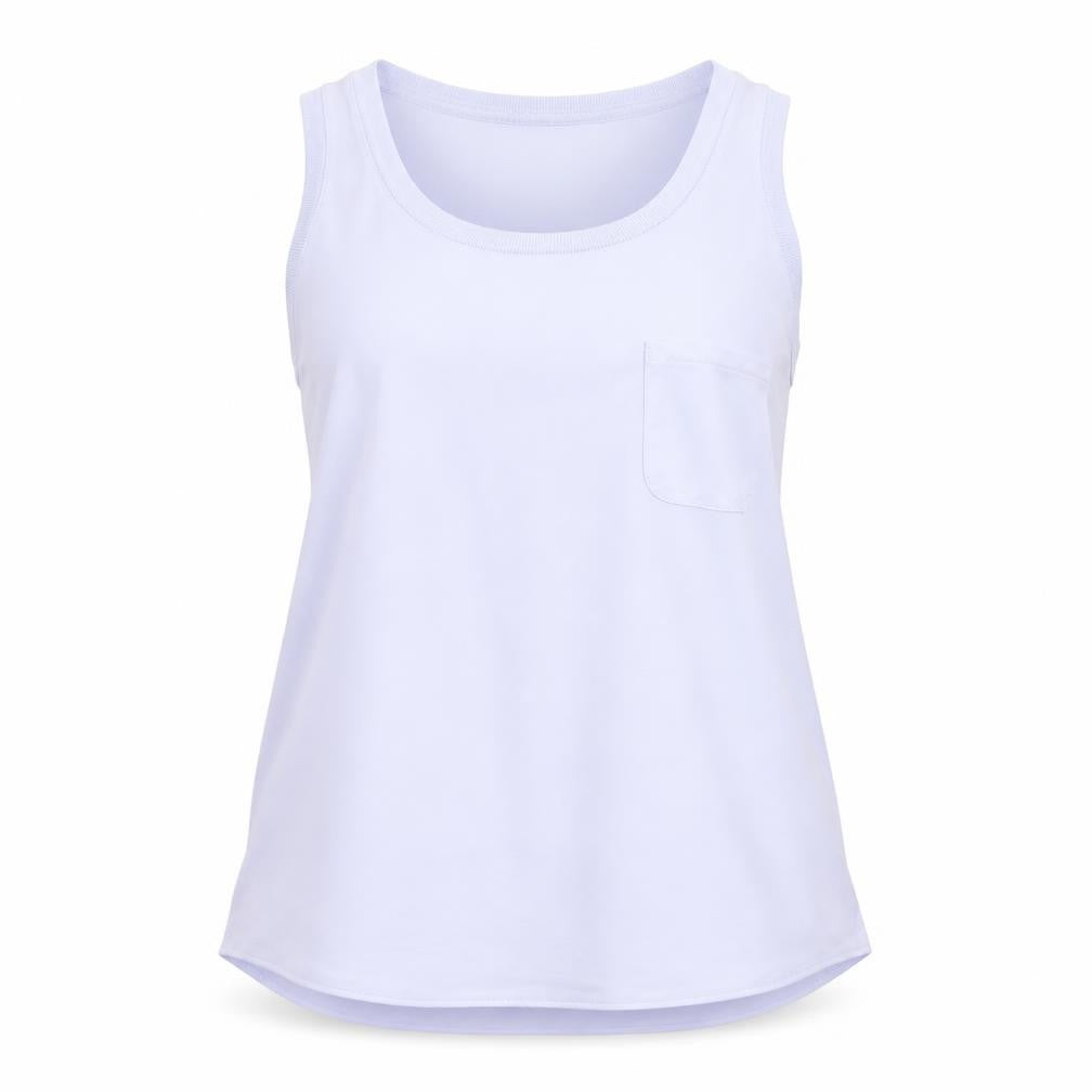 Papaya Womens Blue Polyester Basic Tank Size 12 Scoop Neck