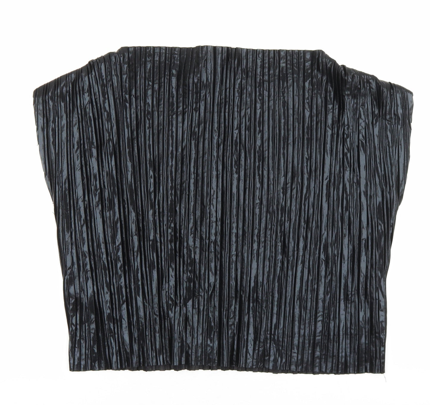 Zara Womens Black Polyester Basic Blouse Size M Boat Neck
