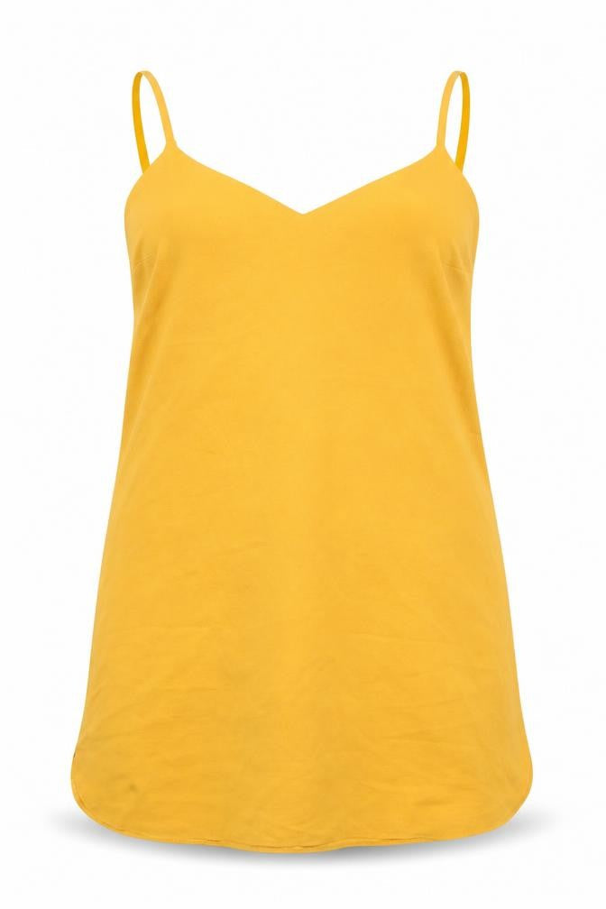 Missguided Womens Yellow Polyester Slip Dress Size 12 V-Neck Pullover