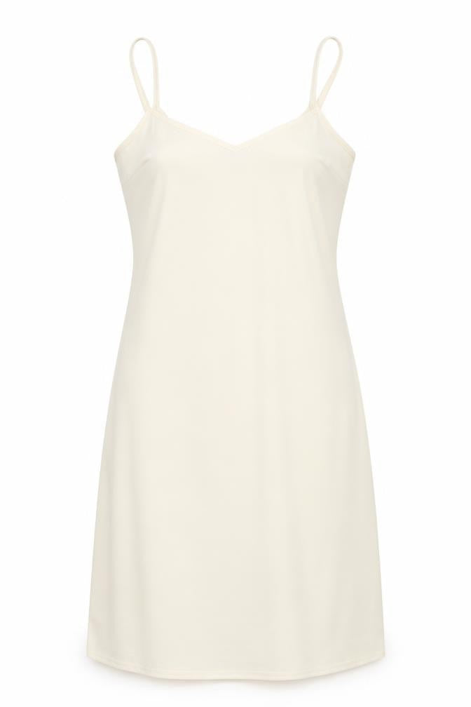 Primark Womens Beige Polyester Slip Dress Size 4 V-Neck Pullover