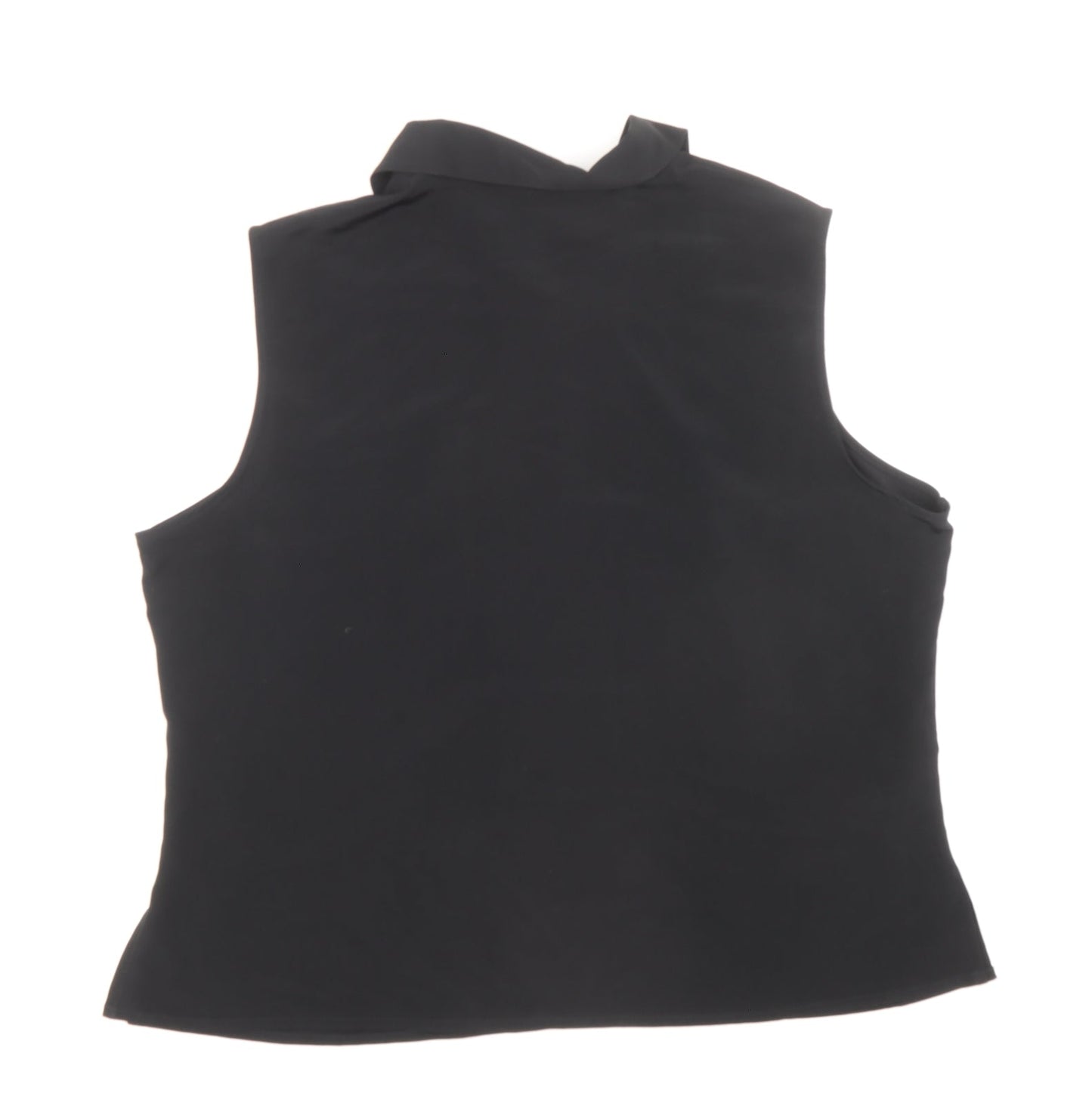 Preworn Womens Black Polyester Basic Polo Size 20 Collared