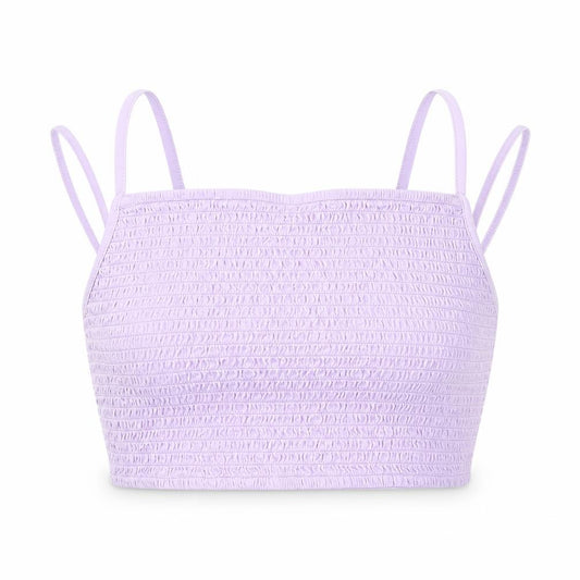 ASOS Womens Purple 100% Cotton Cropped Tank Size 14 Square Neck