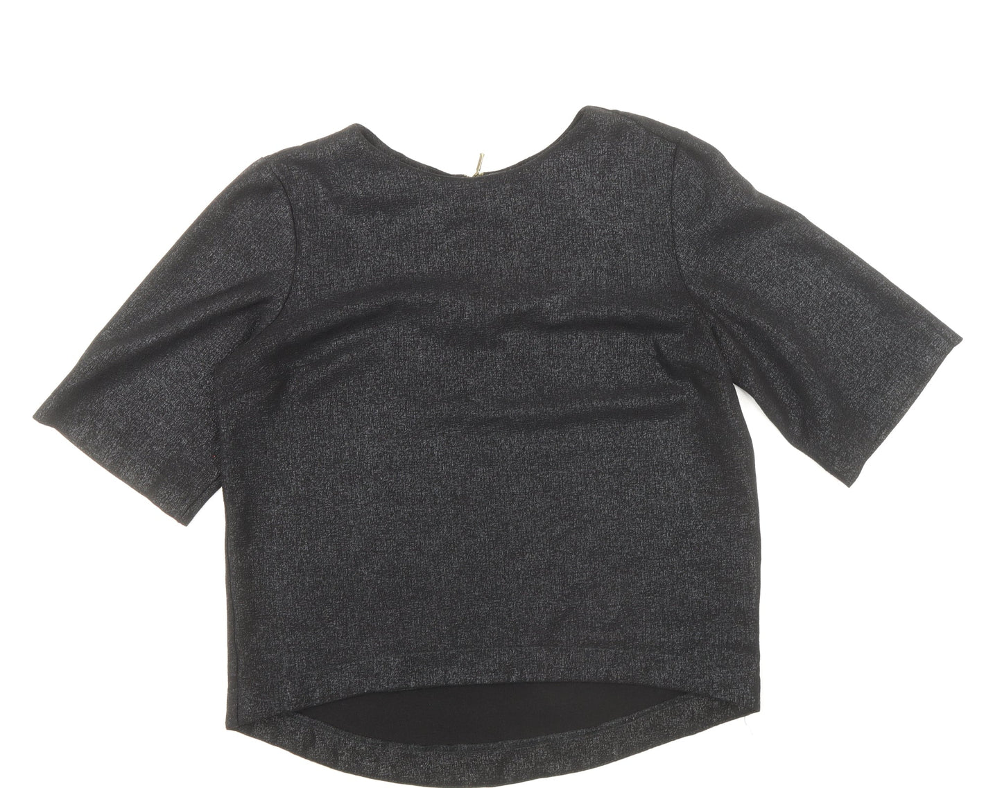 Atmosphere Womens Black Polyester Basic T-Shirt Size 10 Round Neck