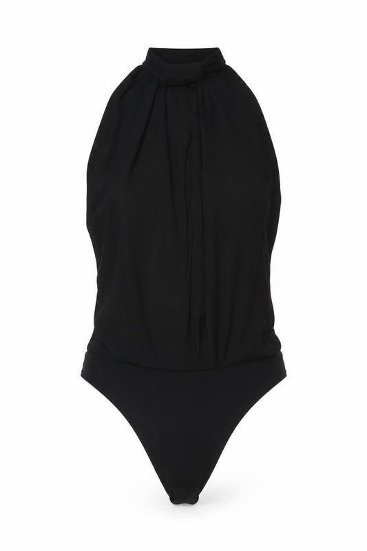 Zara Womens Black Polyester Bodysuit One-Piece Size XS Snap