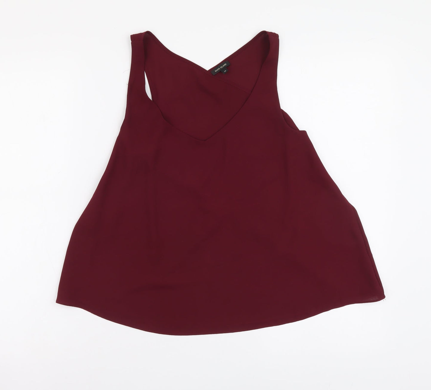 River Island Womens Purple Polyester Camisole Tank Size 10 V-Neck