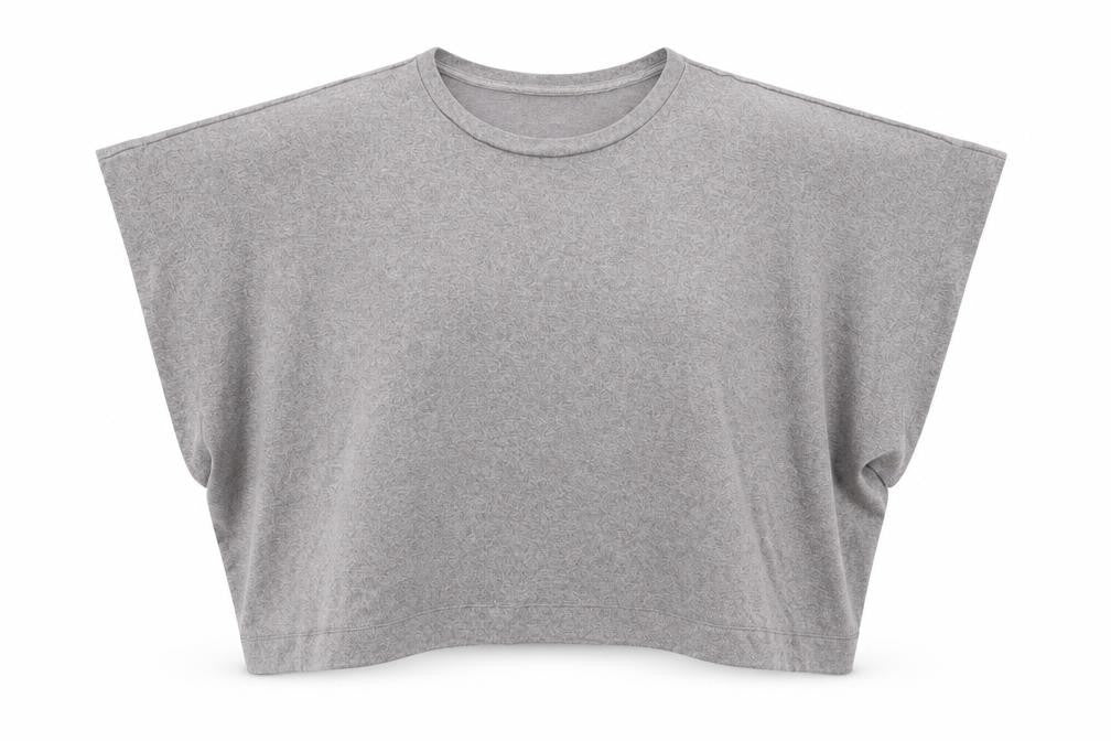 New York Intimates Womens Grey Viscose Basic T-Shirt Size L Round Neck