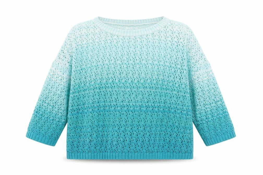 Atmosphere Womens Blue Scoop Neck Cotton Pullover Jumper Size 12