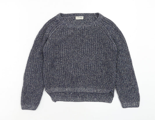 NEXT Girls Multicoloured Round Neck Cotton Pullover Jumper Size 9 Years Pullover