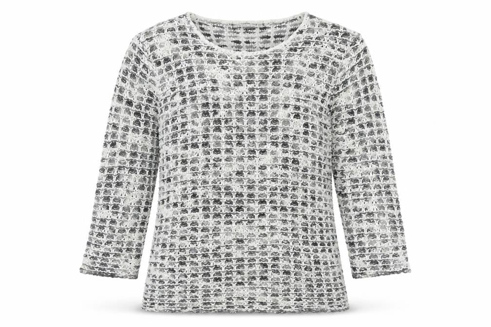 Just Elegance Womens White Round Neck Acrylic Pullover Jumper Size S