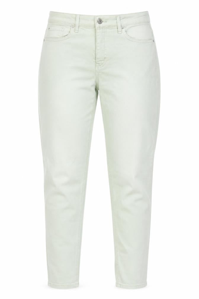 Marks & Spencer Womens Green Cotton Skinny Jeans Size 12 Regular Button