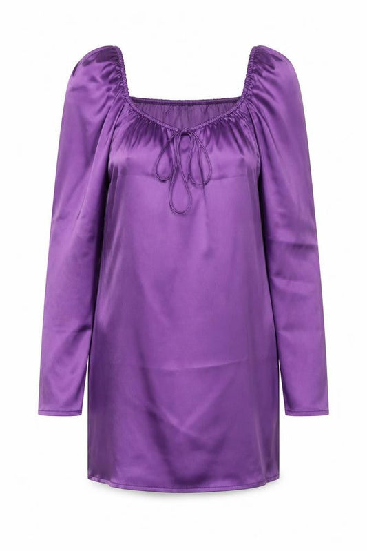 Zara Womens Purple Viscose Mini Size M Scoop Neck Pullover