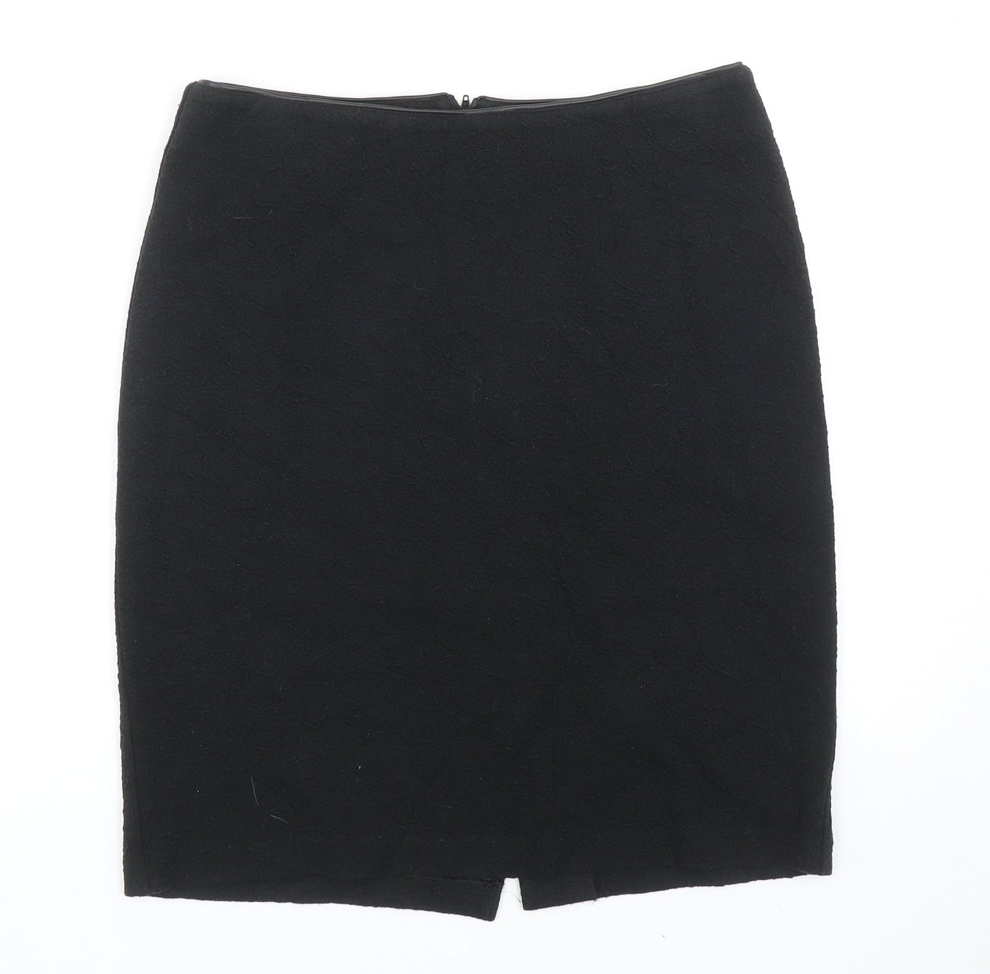 Steilmann Womens Black Cotton Straight & Pencil Skirt Size 12 Zip