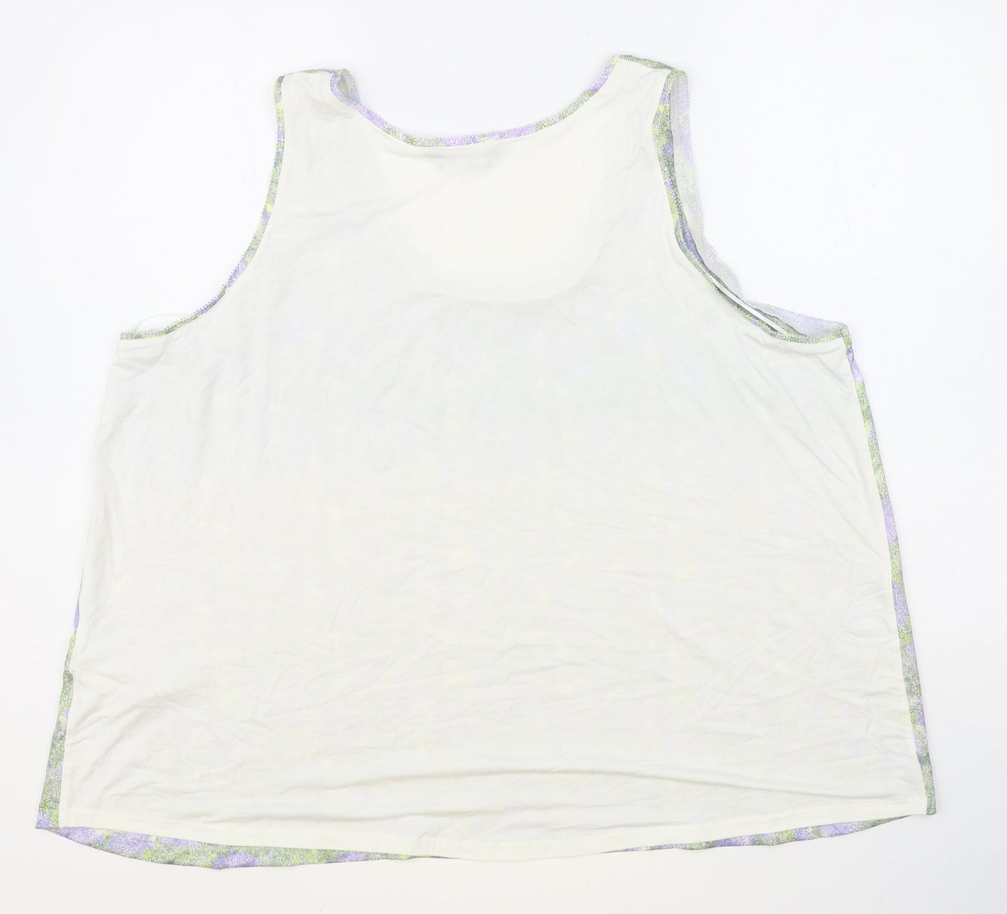 Marks and Spencer Womens Multicoloured Geometric Polyester Basic Tank Size 20 Scoop Neck