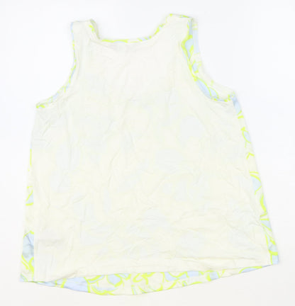 Marks & Spencer Womens Multicoloured Floral Polyester Basic Blouse Size 8 Scoop Neck