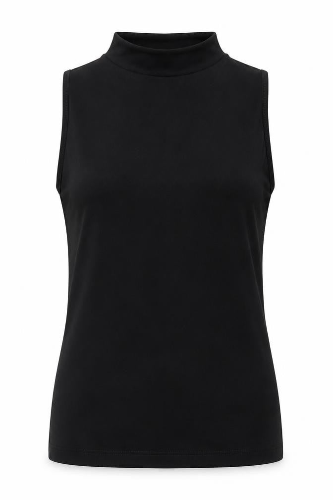 Dorthey Perkins Womens Black Polyester Basic Blouse Size 12 Mock Neck