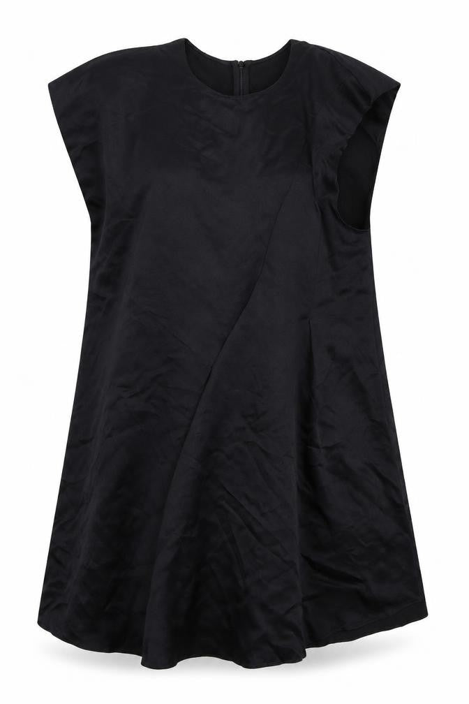 Zara Womens Black Viscose Shift Size M Round Neck Zip