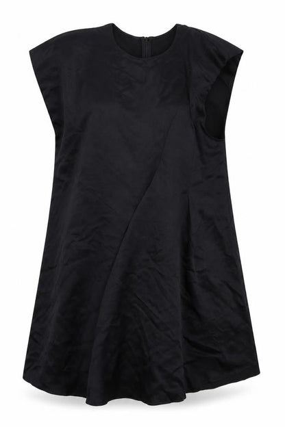 Zara Womens Black Viscose Shift Size M Round Neck Zip