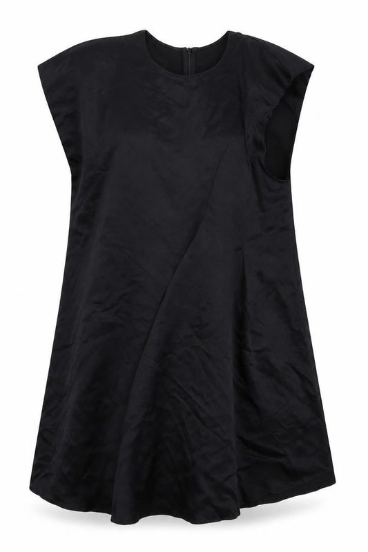 Zara Womens Black Viscose Shift Size M Round Neck Zip