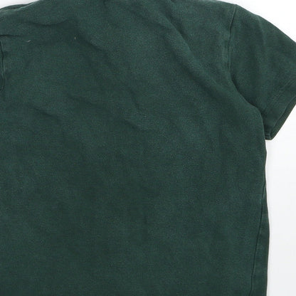 Tu Boys Green Cotton Basic Polo Size 5 Years Round Neck Pullover