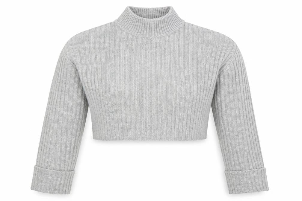 New Look Girls Grey Mock Neck Acrylic Pullover Jumper Size 9 Years Pullover